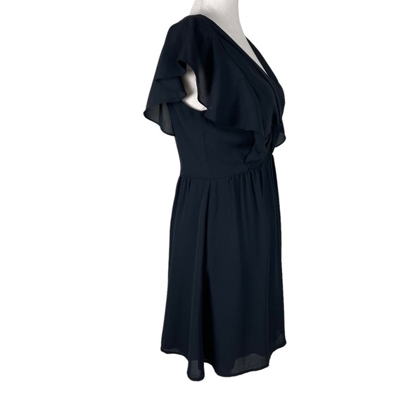 Everly Black Flutter Sleeve Dress - Picture 3 of 11